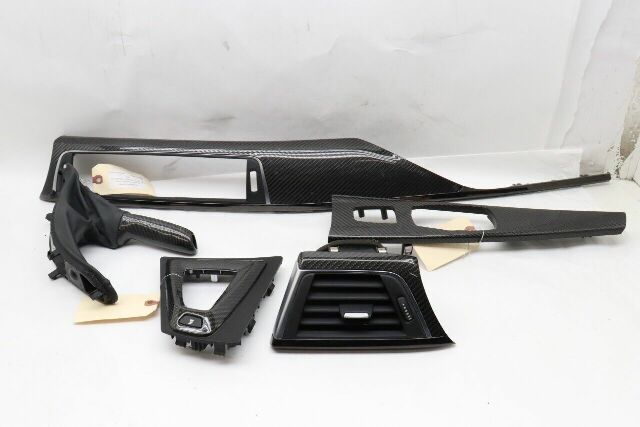 2015 2016 2017 2018 BMW M3 M4 Carbon Fiber Dash Console Trim Set