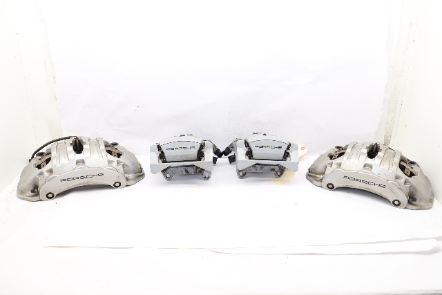 2015 2016 2017 2018 Porsche Macan S Brake Caliper Set Brembo Silver Front Rear Calipers OEM