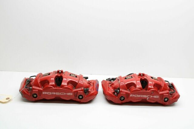 2017-2019 Porsche Boxster Cayman 718 Front Brake Caliper Set Pair Brembo Red OEM