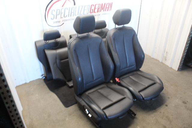 2016-2018 BMW M2 F87 Coupe Front Rear Seats Black Blue Leather Set OEM