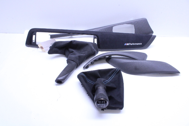 2018-2021 BMW M2 Carbon Fiber Alcantara Dash Console Shifter Trim Package "M PERFORMANCE" OEM
