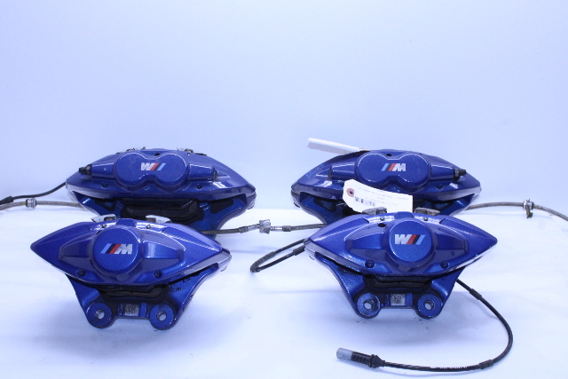 2015-2020 BMW M2 M3 M4 Brembo Brake Caliper Set Front Rear Blue OEM