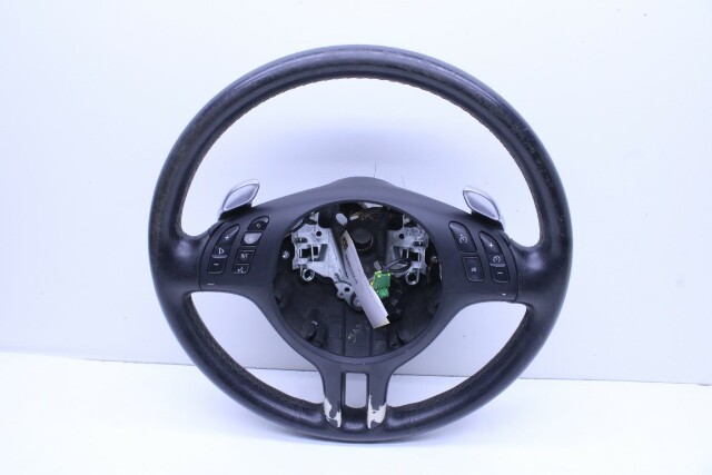 2004-2006 BMW 325i 330i M3 Steering Wheel SMG Paddles Worn - 32346760664 OEM