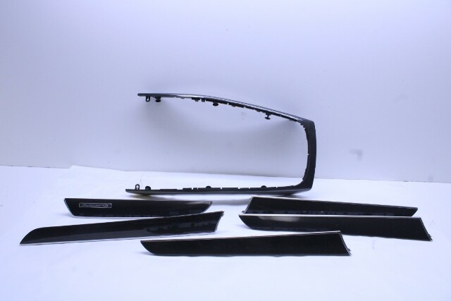 2009-2014 Audi A4 S4 Carbon Fiber Dash Door Panel Console Trim Set - NOTE OEM