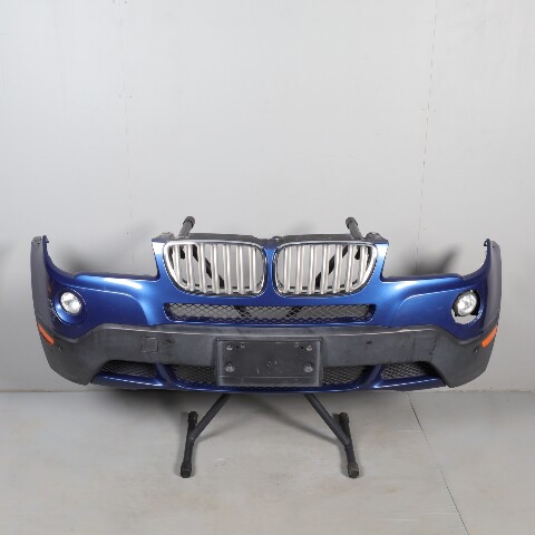 2007-2010 BMW X3 E83 Front Bumper Cover Montego Blue 51113445878 OEM Used