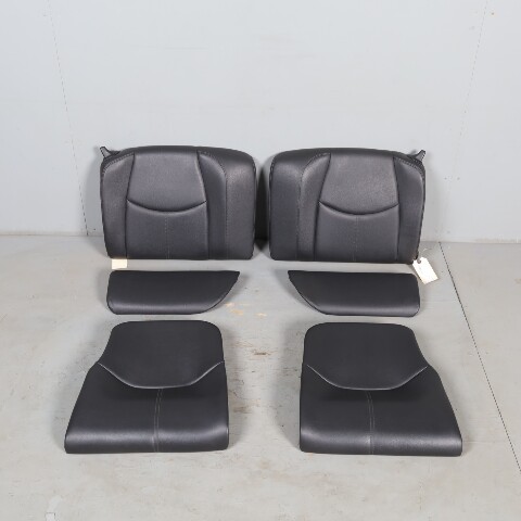 2009 Porsche 911 997 Cabrio Rear Seat Set Upper Lower Black Leatherette OEM Used