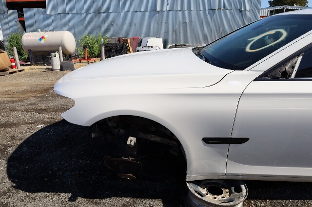 2009-2015 BMW 740i 750i Left Front Fender White 41007261461 OEM Used