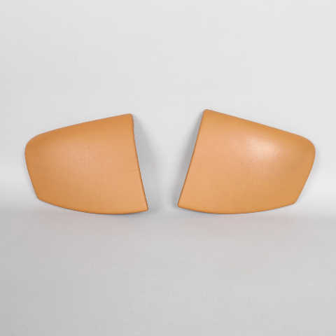 1999-2004 Porsche 911 Boxster Console Trim Pair Brown Leather OEM Used