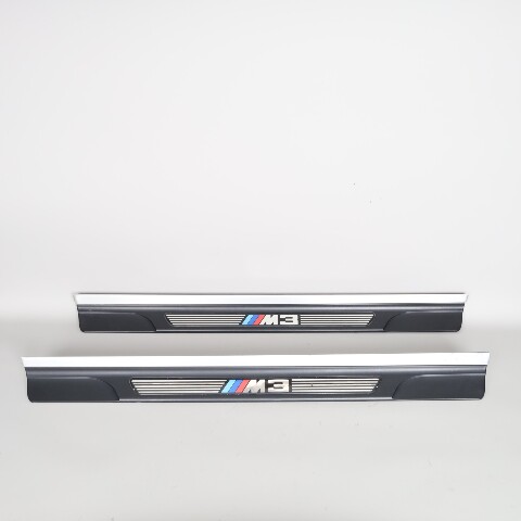 2001-2006 BMW M3 E46 Door Sill Step Trim Plate Right Left Pair OEM