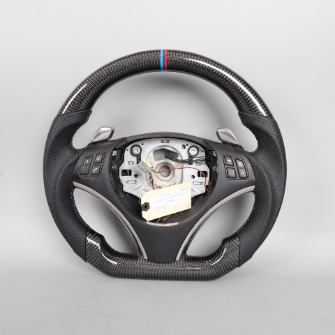 BMW 128 135i 328i 335i X1 Carbon Fiber Flat Bottom Steering Wheel Paddle USED