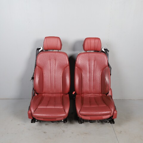 2013-2019 BMW 640i 650i F06 Gran Coupe Front Seats Pair Vermilion Red OEM Used