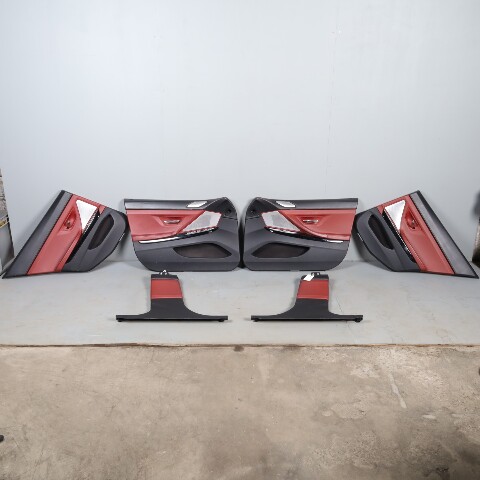 2013-2019 BMW 640i 650i F06 Gran Cpe Door Panel Set Vermilion Red OEM Used