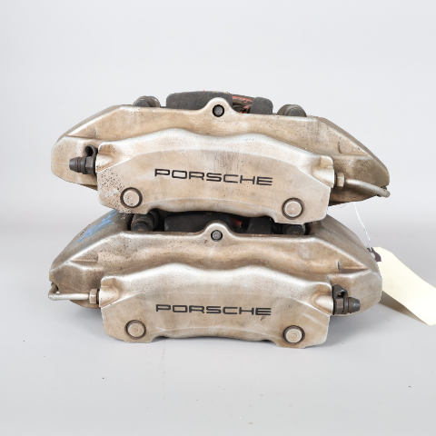 1999-2004 Porsche 911 996 C4 Front Brake Calipers Pair Silver Brembo OEM Used