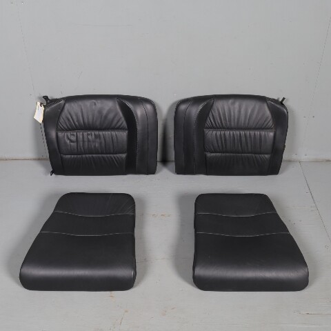 1999-2004 Porsche 911 Convertible Rear Seat Set Black Draped Leather OEM Used