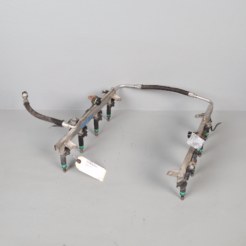 2007-2010 BMW X5 4.8 N62 Fuel Injector Set With Fuel Rail OEM 13537555761