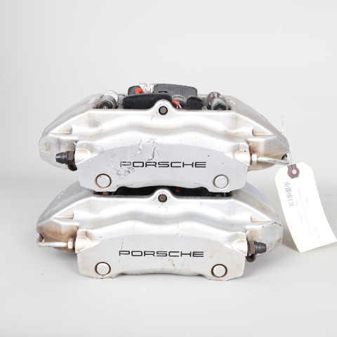 1999-2004 Porsche 911 996 C4 Front Brake Calipers Pair Silver Brembo OEM Used