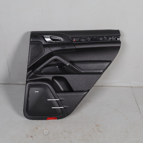 2011-2018 Porsche Cayenne 958 Right Rear Door Panel Leatherette Black OEM Used