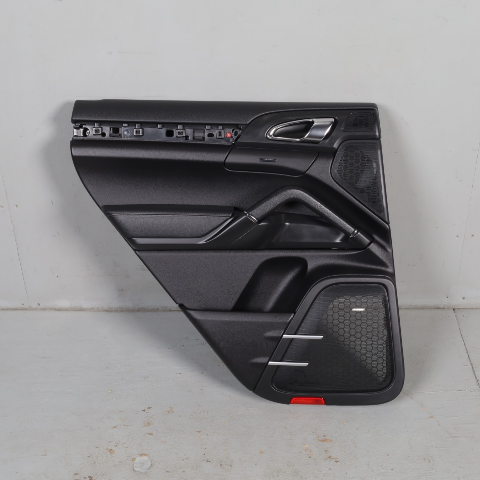 2011-2018 Porsche Cayenne 958 Left Rear Door Panel Leatherette Black OEM Used