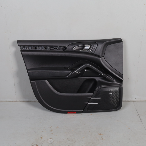 2011-2018 Porsche Cayenne 958 Left Front Door Panel Leatherette Black OEM Used
