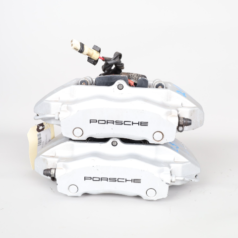 1999-2004 Porsche 911 996 C4 Front Brake Calipers Pair Silver Brembo OEM Used
