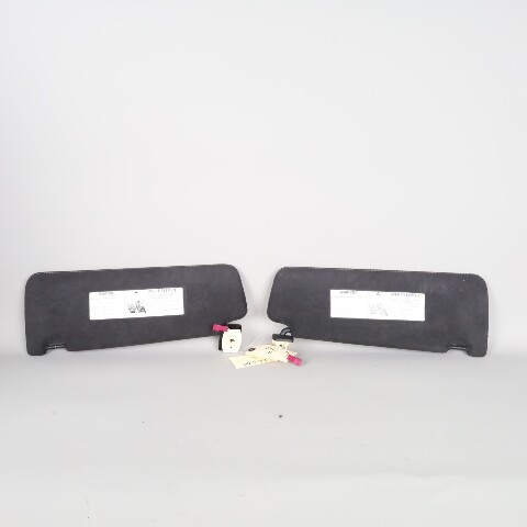 2009-2015 BMW 740i 750i Sun Visor Set Black Alcantara 51168047063 OEM Used