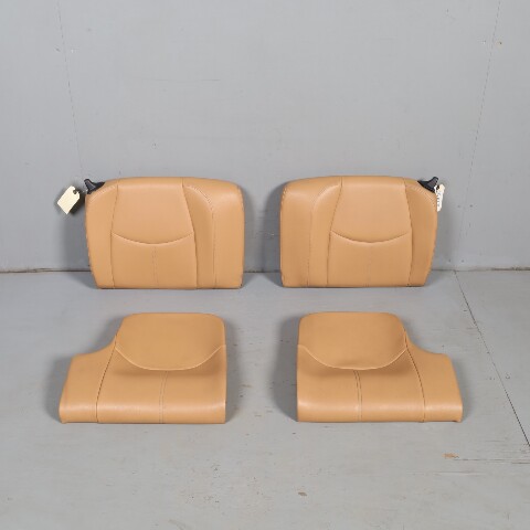 2005-2012 Porsche 911 997 Coupe Rear Seats Upper Lower Set Beige Leatherette OEM