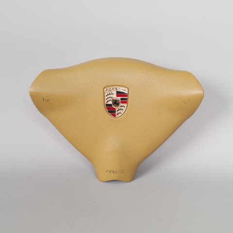 2000-2004 Porsche 911 Boxster 3 Spoke Steering Wheel Airbag Beige OEM