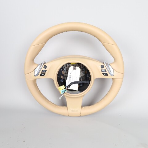 2011-2016 Porsche Cayenne Panamera Multifunction Steering Wheel Beige OEM