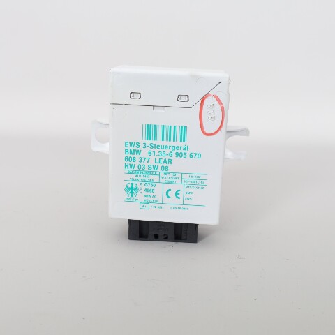BMW 325i 330i 525i 530i 540i 750i EWS Immobilizer Module 61356905670 OEM