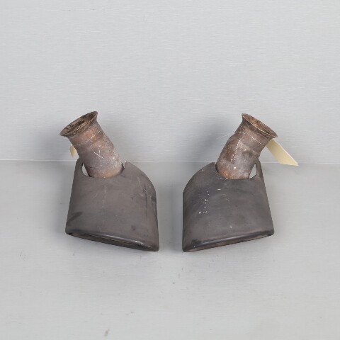 2002-2004 Porsche 911 996 Exhaust Muffler Tip Pair Set Painted 99611105302 OEM