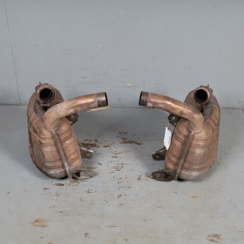 1999-2001 Porsche 911 996 3.4 Muffler Exhaust Set Pair OEM 99611112255 Bypassed