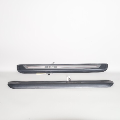 2004-2010 BMW 645ci 650i Door Sill Trim Plate Pair Lighted 51477079959 OEM