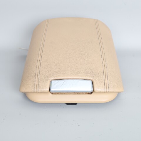 2011-2018 Porsche Cayenne 958 Center Console Lid Armrest Beige Leatherette OEM