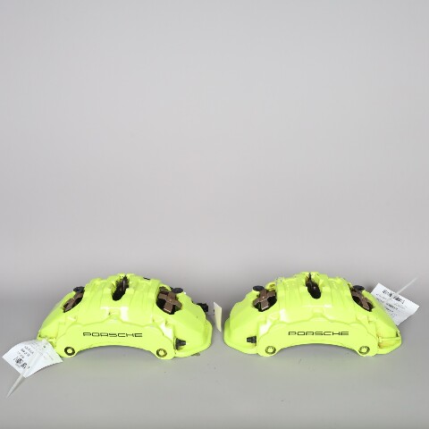 2015-2018 Porsche Cayenne Hybrid Front Brake Calipers Brembo Green OEM