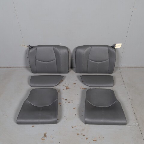 2009 Porsche 911 997 Cabrio Rear Seat Set Upper Lower Grey Leatherette OEM