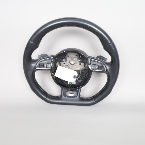 2013-2016 Audi S4 Steering Wheel Flat Bottom Paddle Shift OEM 8K0419091CH