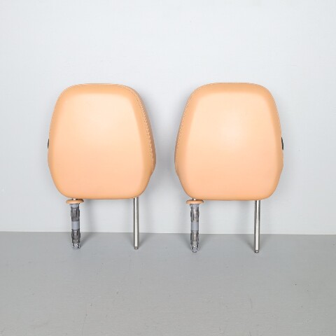 2011-2018 Porsche Cayenne 958 Front Seat Headrest Pair Set Left Right Cognac OEM