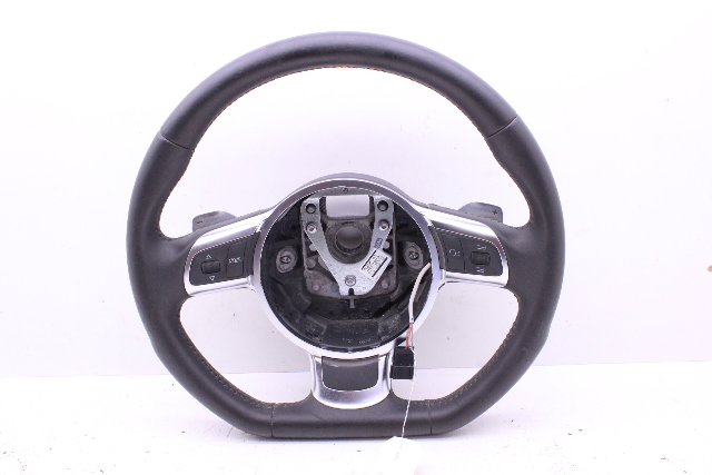 2010-2012 Audi R8 Leather 3 Spoke Steering Wheel Paddle Shifters Nice OEM