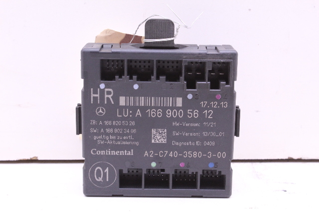 Mercedes Benz Gl350 Gl450 Gl550 X166 Right Rear Door Control Module - A1669005612 OEM