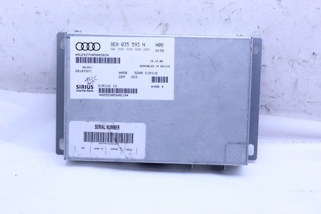 2008 2009 Audi A4 Convertible Sirius Satellite Radio Module - 8E0035593N OEM