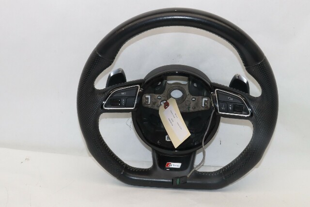 2015 2016 2017 Audi A5 Steering Wheel Flat Bottom Paddle Shift S-Line OEM