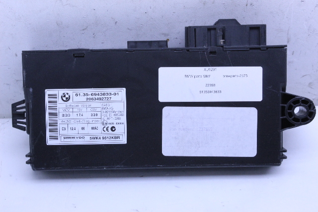 2007 BMW X5 Comfort Access Control CAS Module 61356943833 OEM