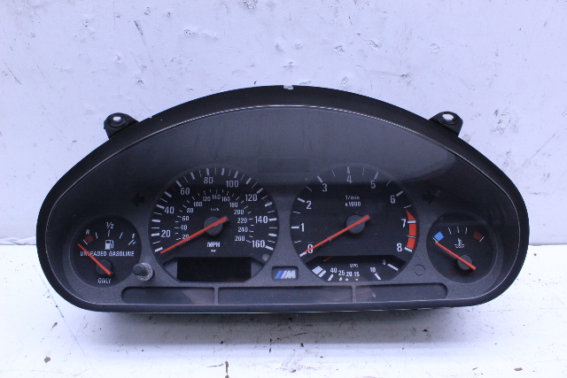 1995 BMW M3 E36 Speedometer Speedo Instrument Cluster Cracked Tab OEM