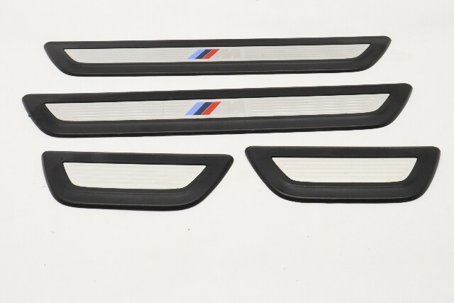 2011-2014 BMW X3 Door Sill Step Trim Plate M-Sport Front Rear Set - 51478060406 OEM