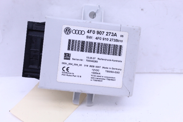 2005-2011 Audi A6 Tire Pressure Monitor System TPMS Module 4F0907273A OEM