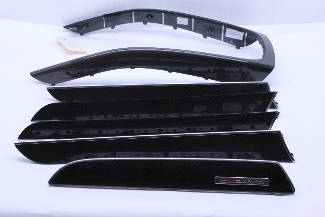 2009-2014 Audi A4 S4 Carbon Fiber Dash Door Panel Console Trim Set