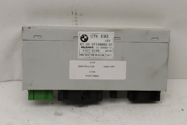 2007-2013 BMW 328i 335i M3 Convertible Top Control Module OEM