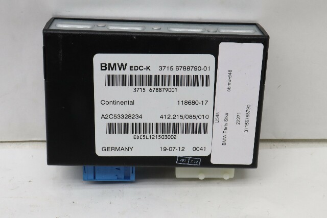 2008-2013 BMW M3 Z4 EDC Electronic Damping Control Module 37156788790 OEM