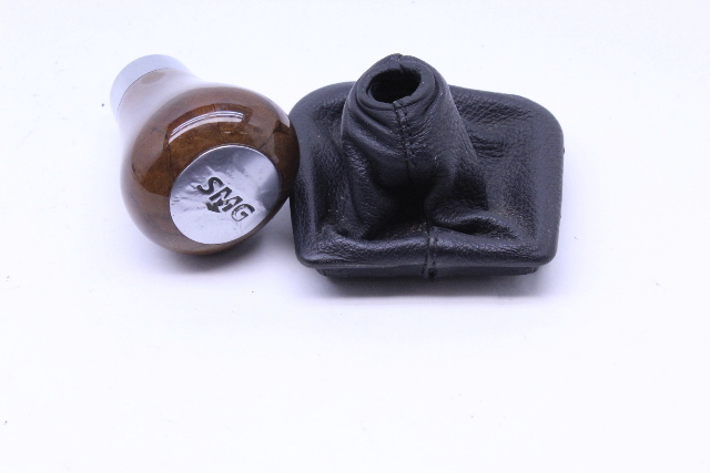 2003 2004 2005 2006 BMW 330ci SMG Shifter Boot Wood Shift Knob - 25127507082 OEM