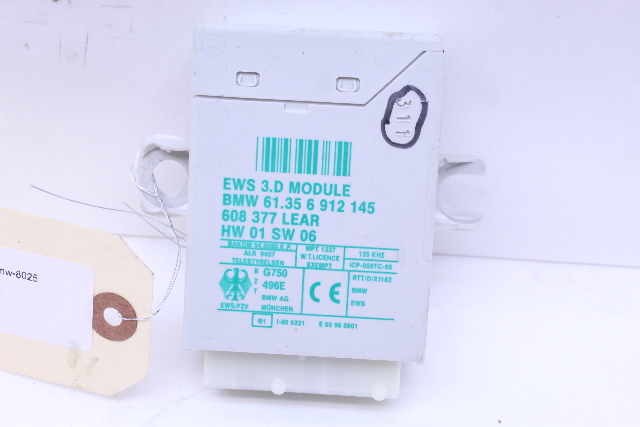 1996-2002 BMW Z3 E36 Theft Locking Immobilizer Module EWS 61356912145 OEM